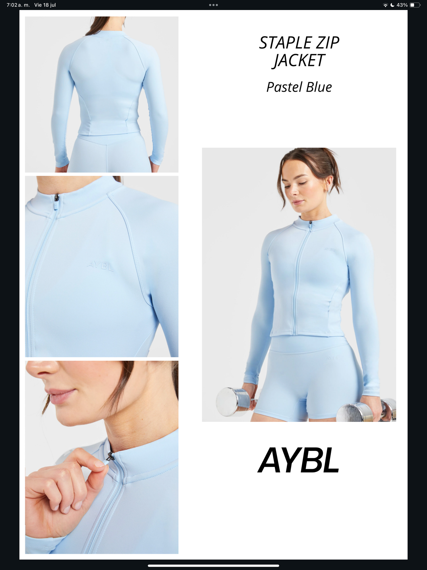 Suéter StapleFit – Azul Pastel