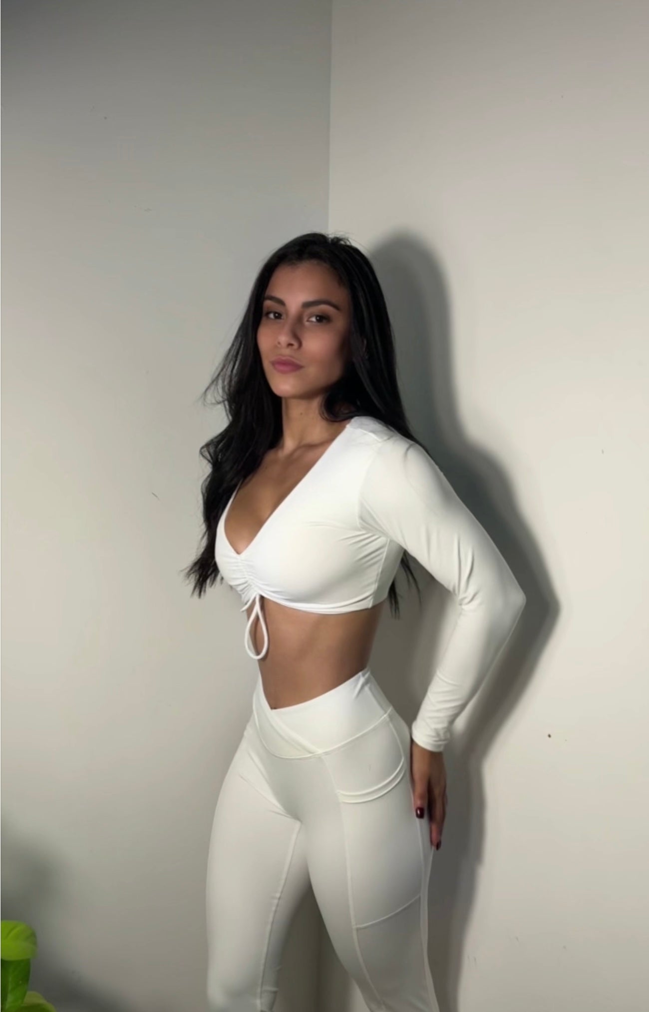 Top PushFit Blanco – Manga Larga