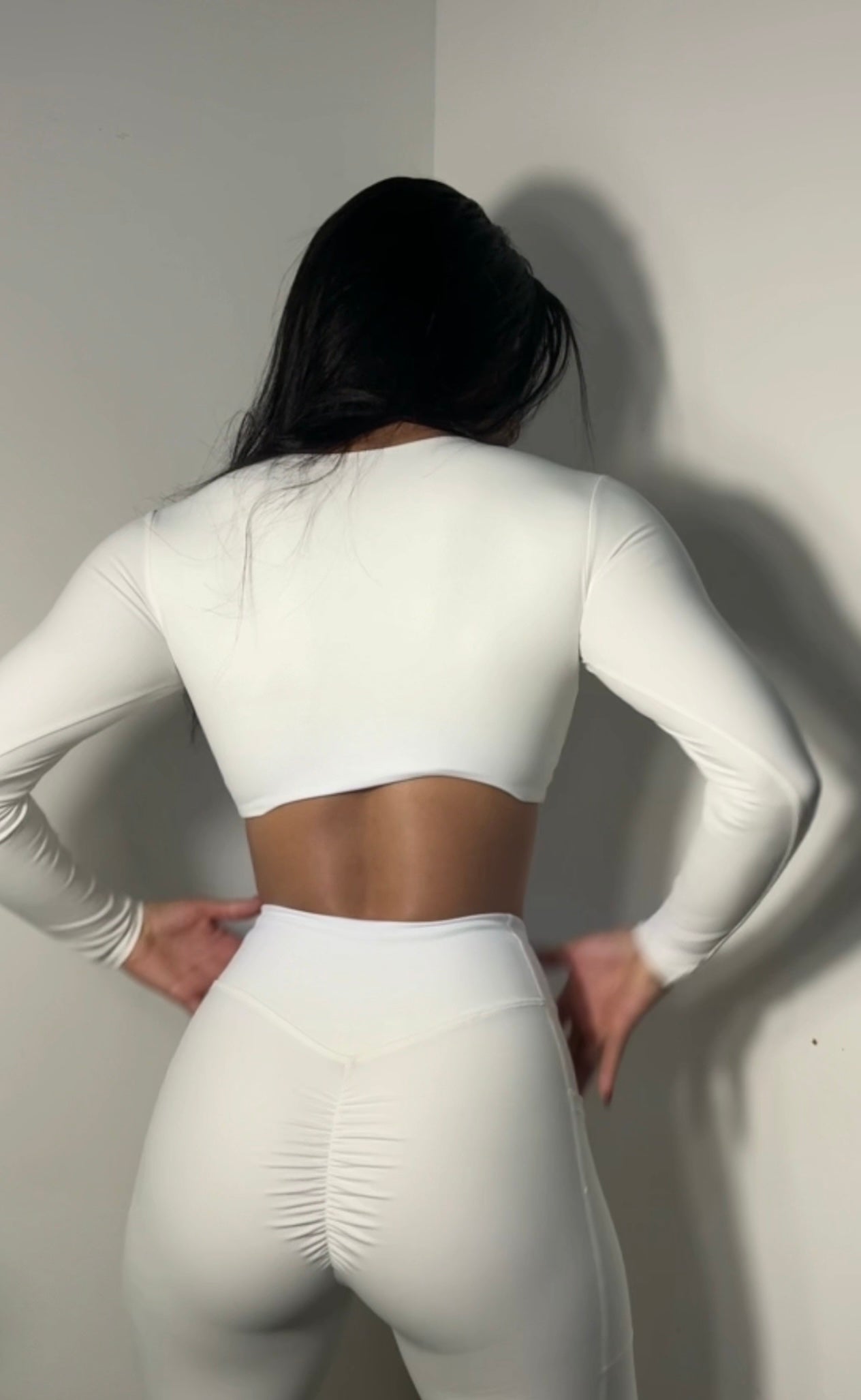 Top PushFit Blanco – Manga Larga