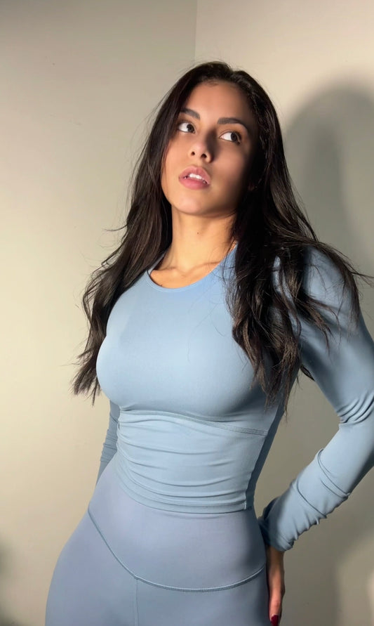 Blusa Sculpt Azul Cielo