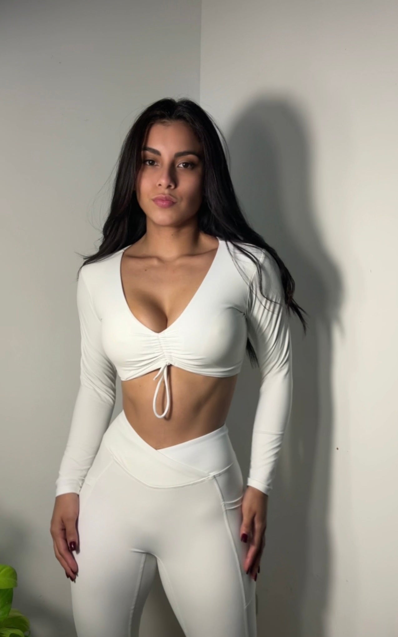 Top PushFit Blanco – Manga Larga
