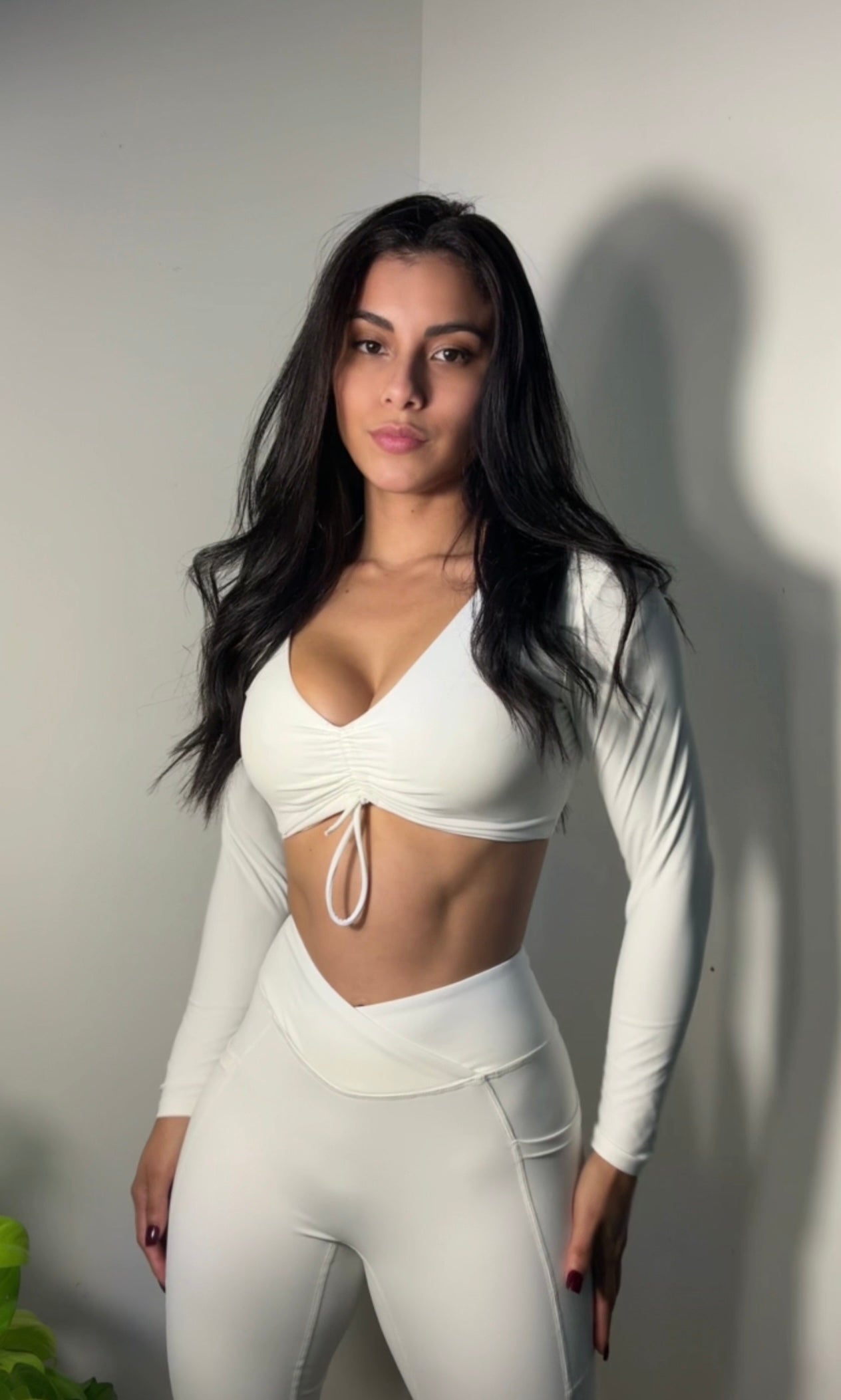 Top PushFit Blanco – Manga Larga